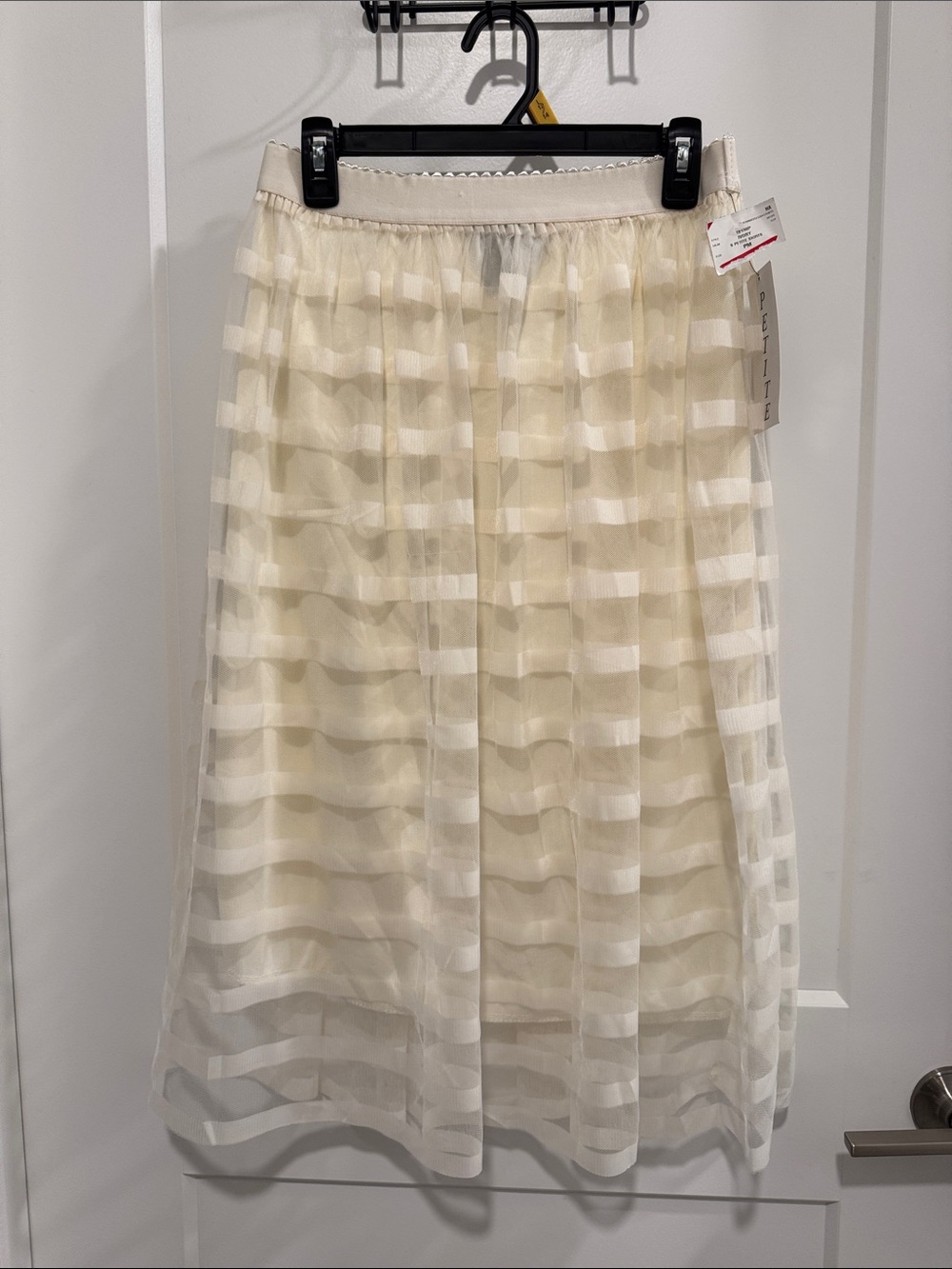 Metrowear Cream Layered Midi Skirt size m